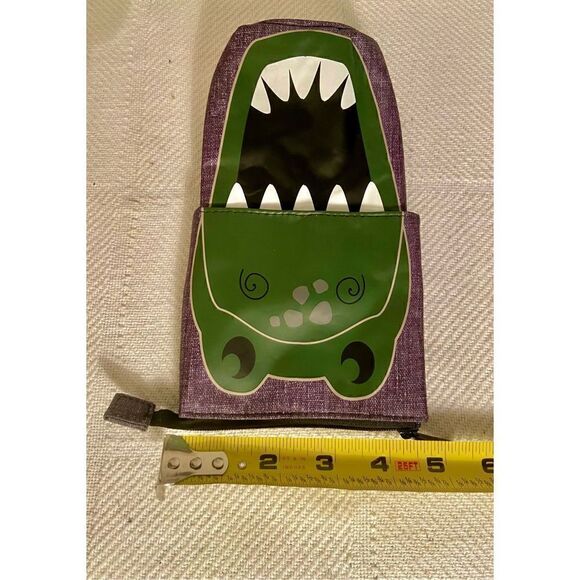 Dinosaur Thirty One HIDE & PEEK POUCH TOTE Bag - Dino Chomp Zip Top Carry Tote - Picture 5 of 9